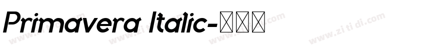Primavera Italic字体转换